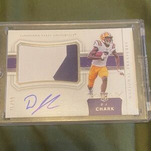 LSU National Treasures Football Card dj clark rookie rpa 76/99